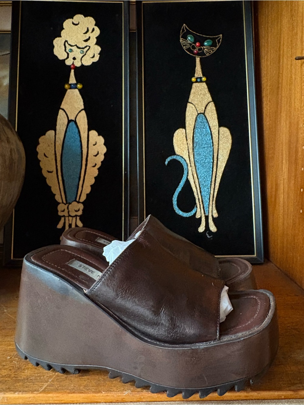 Y2K VTG Steve Madden Leather Pepe Platform 8